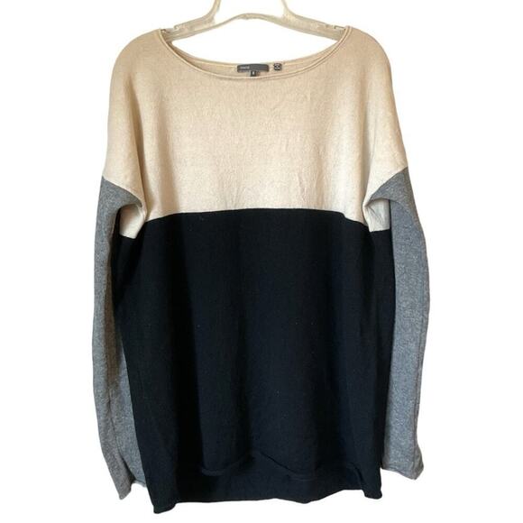 Vince Colorblock Wool Cashmere Sweater Size Small - Picture 1 of 7